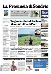 1 Agosto 2024 - La Provincia di Sondrio