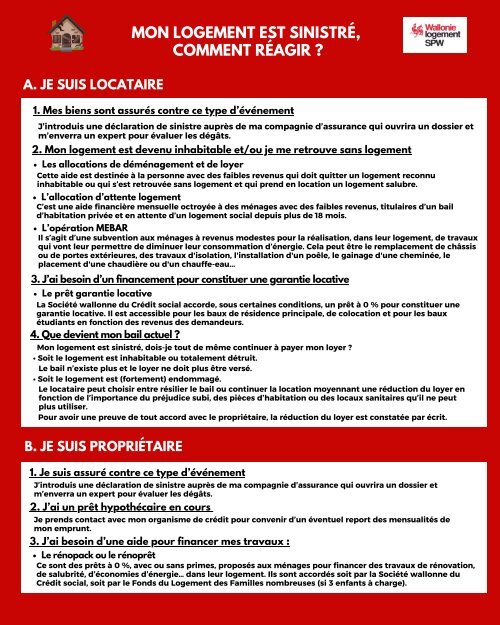 Mon logement est sinistré, comment agir ?