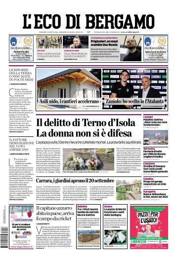 2 agosto 2024 - L'Eco di Bergamo
