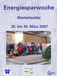 Energiesparwoche Weckelweiler - Gertec
