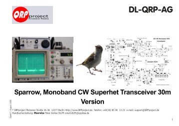 Monoband QRP–CW Transceiver "SPARROW" - QRPproject!