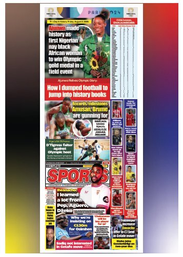 COMPLETE SPORTS - FRIDAY, AUG 2, 2024