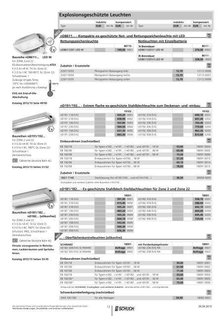 Preisliste 2012/13 - Schuch