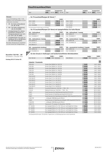 Preisliste 2012/13 - Schuch