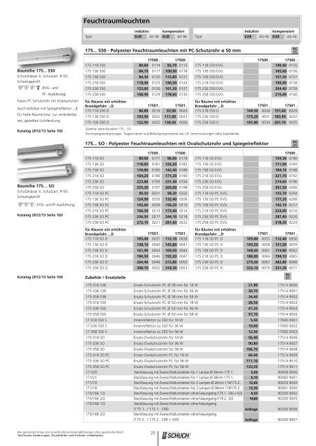 Preisliste 2012/13 - Schuch