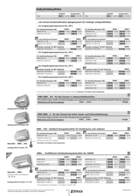 Preisliste 2012/13 - Schuch