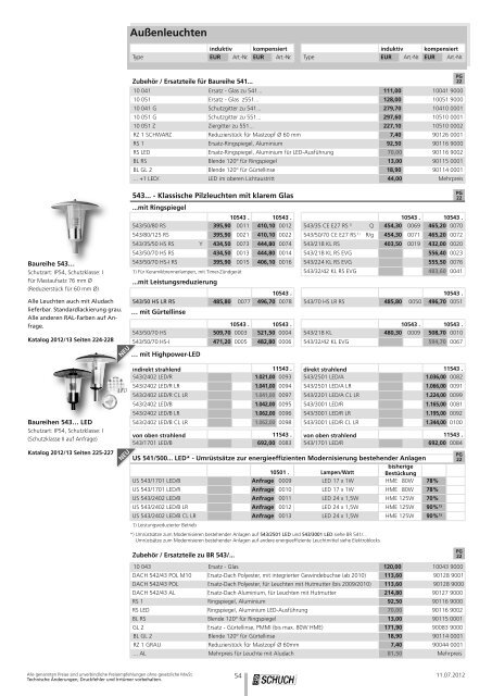 Preisliste 2012/13 - Schuch