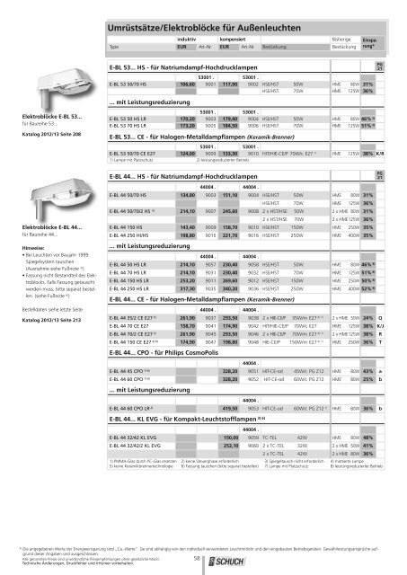 Preisliste 2012/13 - Schuch