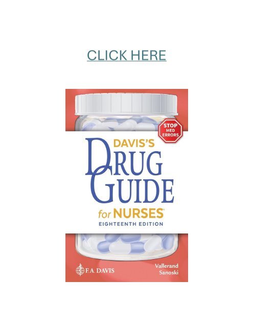 Davis’s Drug Guide for Nurses 18th Edition pdf