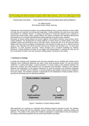 PAINTS AND COATINGS - HOW SURFACTANTS CAN ADVANCE ...