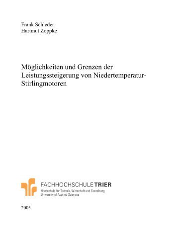 Niedertemperatur-Stirlingmotoren - Landesforsten Rheinland-Pfalz