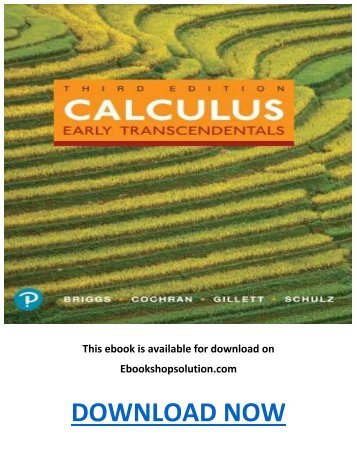 Calculus Early Transcendentals 3rd Edition PDF