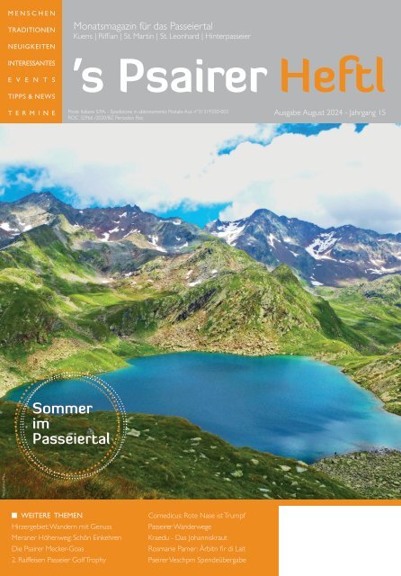 s'Psairer Heftl - August Ausgabe 2024