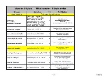 Viersen 55plus Miteinander - Füreinander