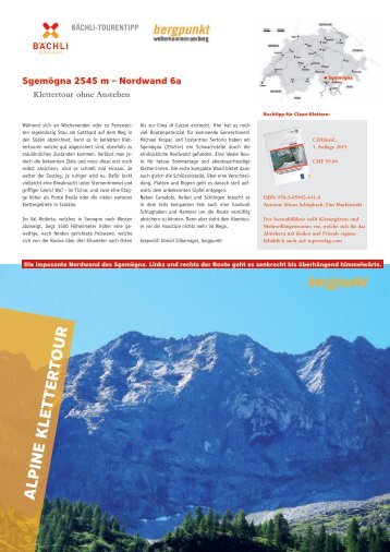 Tourentipp 07.2024 -  Sgemögna 2545 m — Nordwand 6a