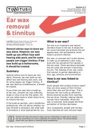 Ear wax removal and tinnitus Ver 3