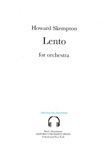 Howard Skempton Lento (Full Score)