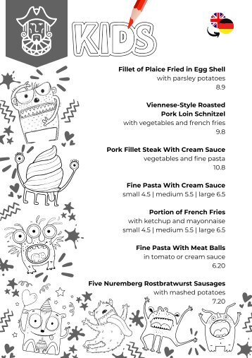 Children's menu