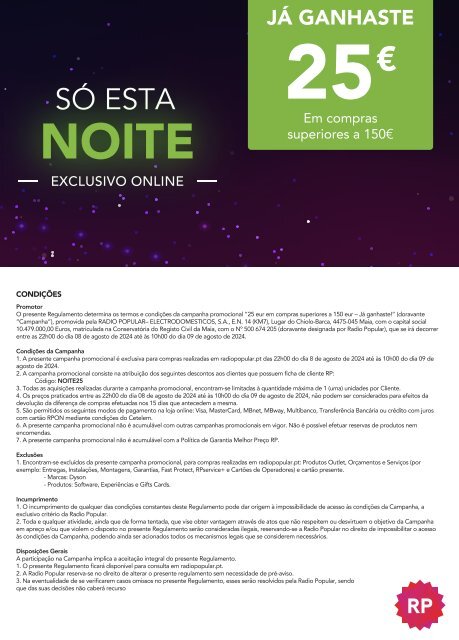 CARTAZ CONDIÇÕES