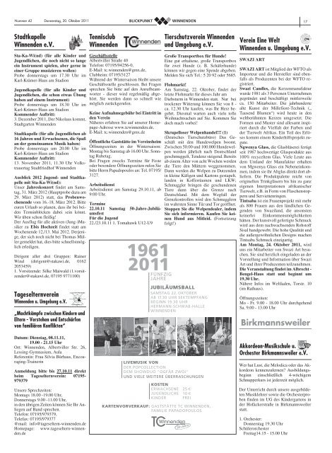 Blickpunkt Ausgabe 42-2011.pdf - Stadt Winnenden