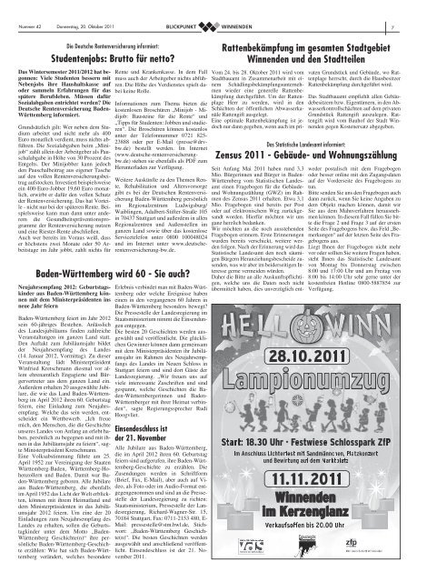 Blickpunkt Ausgabe 42-2011.pdf - Stadt Winnenden