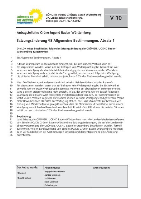 Unterlagen in der Tischvorlage (PDF) - BÜNDNIS 90/DIE GRÜNEN ...