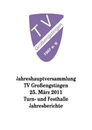 Jahreshauptversammlung TV Großengstingen 25. März 2011 Turn ...