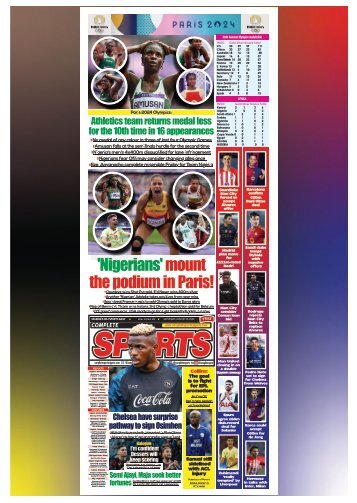 COMPLETE SPORTS - SATURDAY, AUG 10, 2024