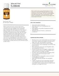 Lemon Essential Oil Product Information Page (PIP) - Bahasa Melayu