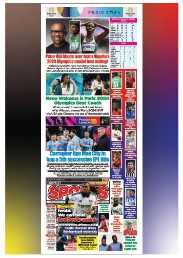 COMPLETE SPORTS - MONDAY, AUG 12, 2024