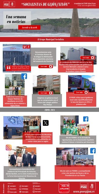 Revista informativa Nº 26 “Socialistas de Gijón/Xixón”