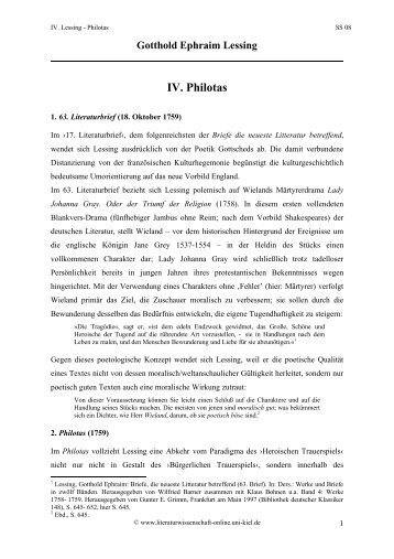 Gotthold Ephraim Lessing - Literaturwissenschaft-online