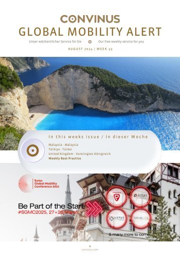CONVINUS Global Mobility Alert - Week 33.2024