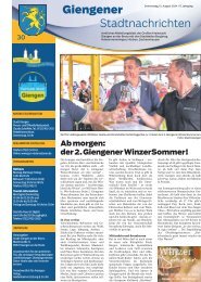 Giengener Stadtnachrichten 15.08.2024