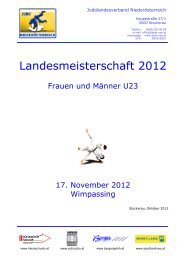 Ausschreibung - JUDO Landesverband Niederösterreich