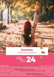 Kaarinan kulttuuri ja kirjastot - tapahtumaesite syys-lokakuu 2024