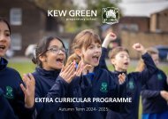 Kew Green Preparatory School - Clubs Programme Autumn 2024