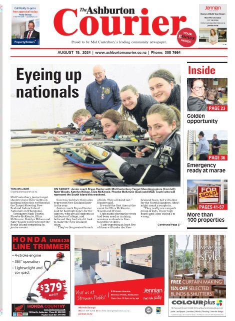 Ashburton Courier: August 15, 2024