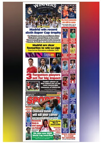 COMPLETE SPORTS - THURSDAY, AUG 15, 2024