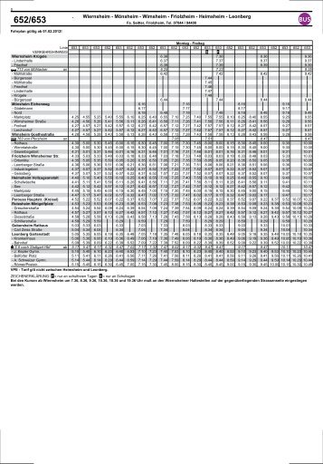 652/653 BUS - Wimsheim