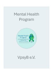 Broschüre des Mental Health Programmes - Verband psychologischer Berater e.V.