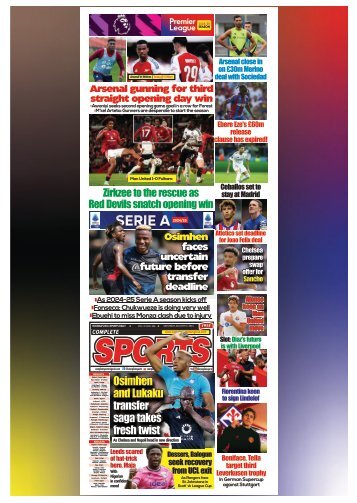 COMPLETE SPORTS - SATURDAY, AUG 17, 2024