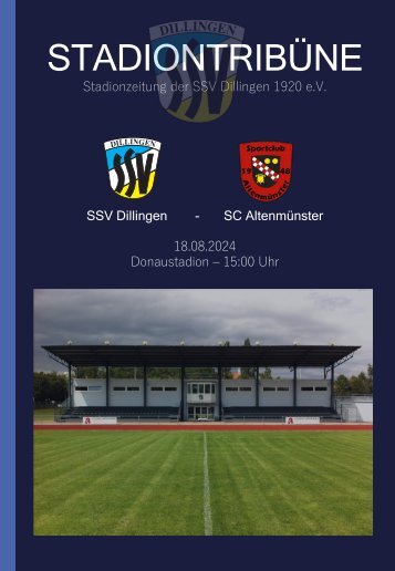 STADIONTRIBÜNE - AKTUELLE NEWS ZU DEN KREISLIGA-HEIMSPIELEN DER SSV DILLINGEN IM DONAUSTADION!