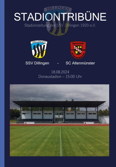 STADIONTRIBÜNE - AKTUELLE NEWS ZU DEN KREISLIGA-HEIMSPIELEN DER SSV DILLINGEN IM DONAUSTADION!