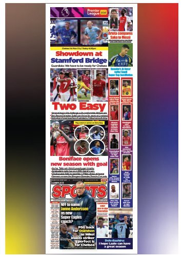 COMPLETE SPORTS - SUNDAY, AUG 18, 2024