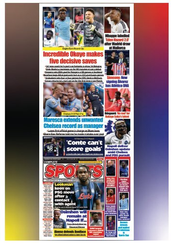 COMPLETE SPORTS - MONDAY, AUG 19, 2024