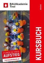 BAUAkademie Tirol Kursbuch 2024-2025