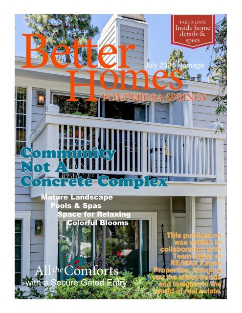 Ponderosa Springs brochure