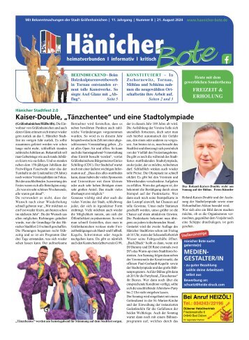 Hänicher Bote | August-Ausgabe 2024