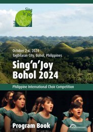 Sing'n'Joy Bohol 2024 - Program Book